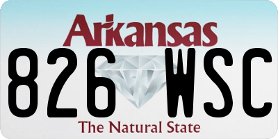 AR license plate 826WSC