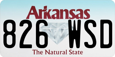AR license plate 826WSD
