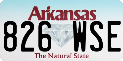 AR license plate 826WSE