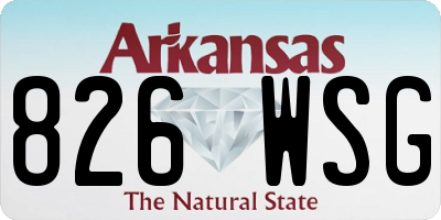 AR license plate 826WSG