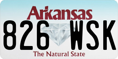 AR license plate 826WSK