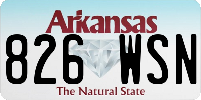 AR license plate 826WSN