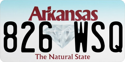 AR license plate 826WSQ