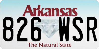 AR license plate 826WSR