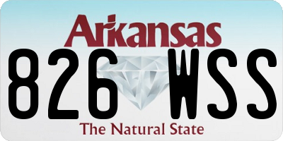 AR license plate 826WSS