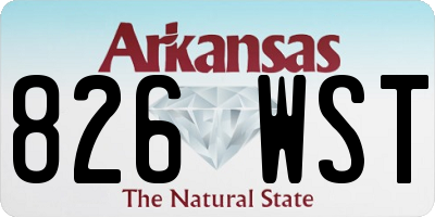 AR license plate 826WST