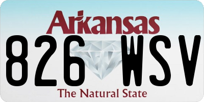 AR license plate 826WSV