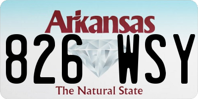 AR license plate 826WSY