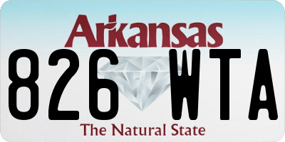 AR license plate 826WTA