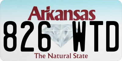 AR license plate 826WTD