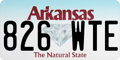 AR license plate 826WTE