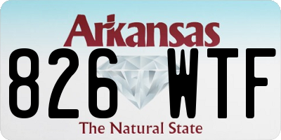 AR license plate 826WTF