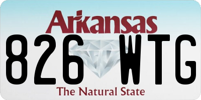 AR license plate 826WTG