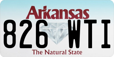 AR license plate 826WTI