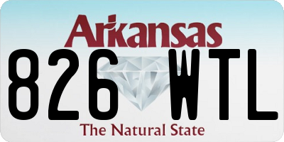 AR license plate 826WTL
