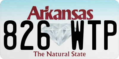 AR license plate 826WTP