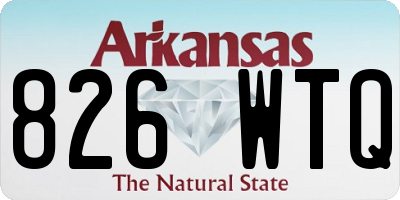 AR license plate 826WTQ