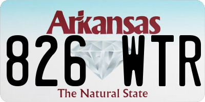 AR license plate 826WTR