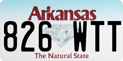 AR license plate 826WTT
