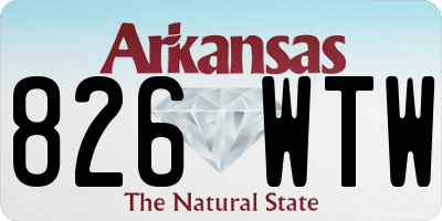 AR license plate 826WTW