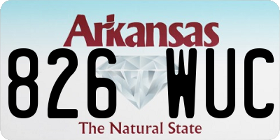 AR license plate 826WUC