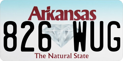 AR license plate 826WUG