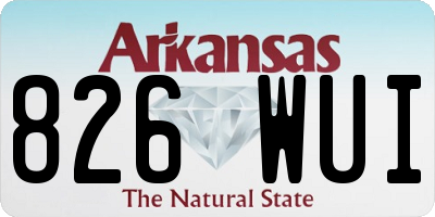 AR license plate 826WUI