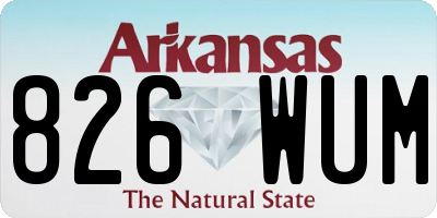 AR license plate 826WUM