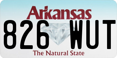 AR license plate 826WUT