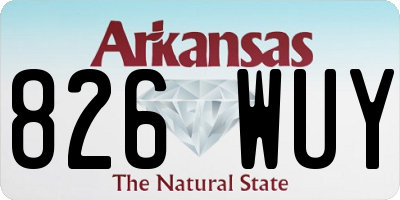 AR license plate 826WUY