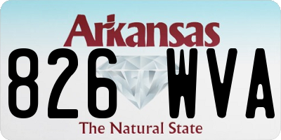 AR license plate 826WVA