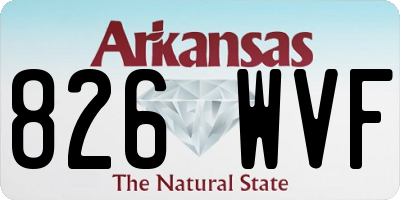 AR license plate 826WVF