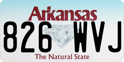 AR license plate 826WVJ
