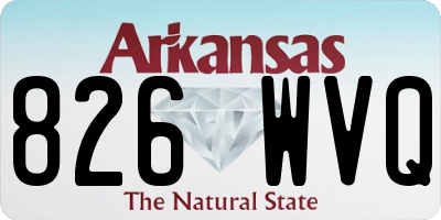 AR license plate 826WVQ