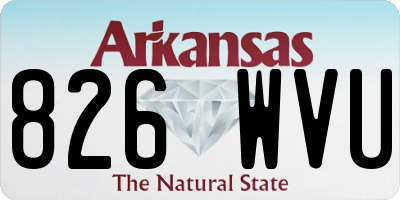 AR license plate 826WVU
