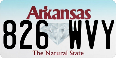 AR license plate 826WVY