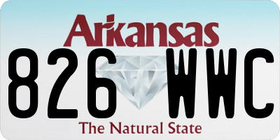 AR license plate 826WWC