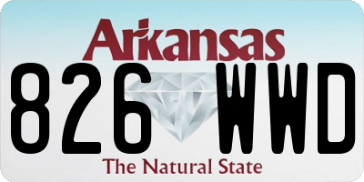 AR license plate 826WWD