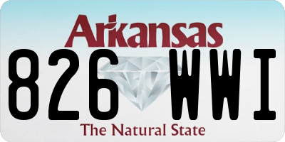 AR license plate 826WWI