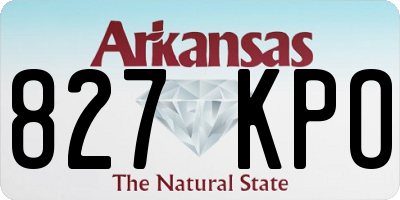 AR license plate 827KPO