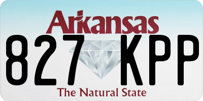 AR license plate 827KPP