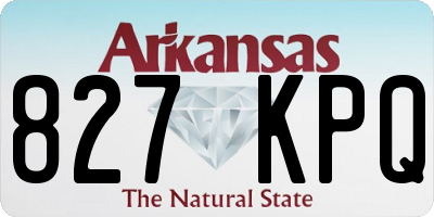 AR license plate 827KPQ