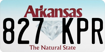 AR license plate 827KPR