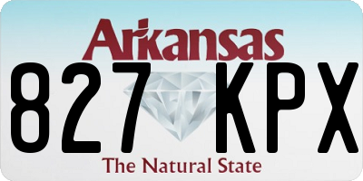 AR license plate 827KPX