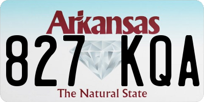 AR license plate 827KQA