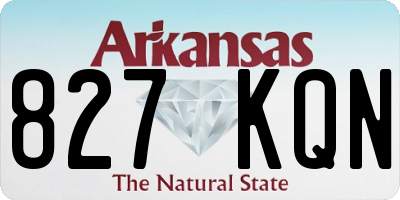 AR license plate 827KQN