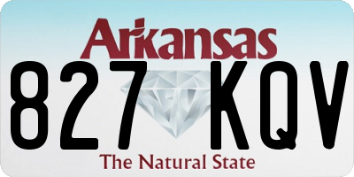 AR license plate 827KQV