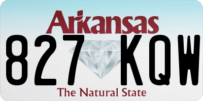 AR license plate 827KQW