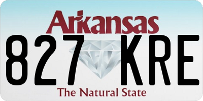 AR license plate 827KRE
