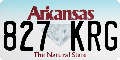 AR license plate 827KRG